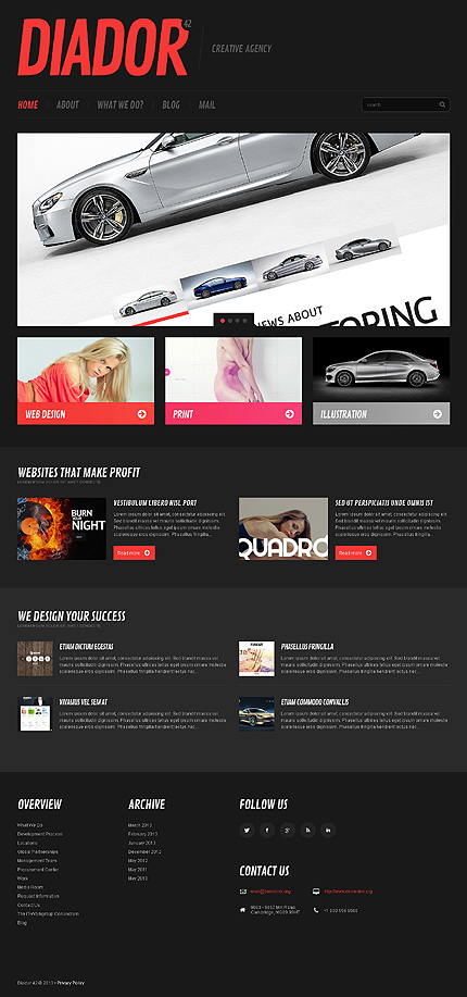 black WordPress themes