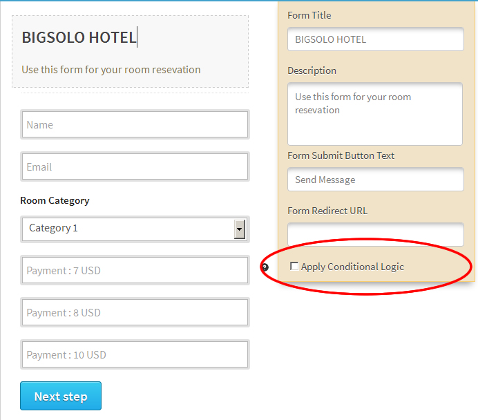 hotel reservation form sample