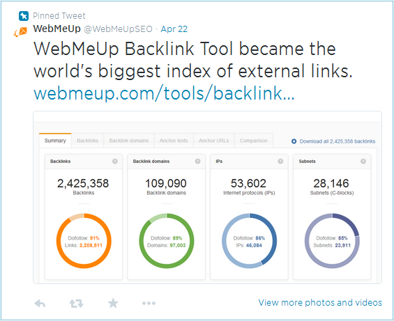 webmeup backlink tool