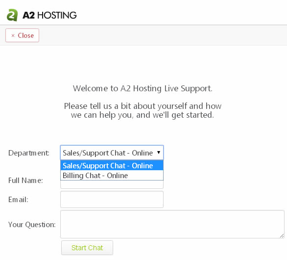 a2 hosting support services