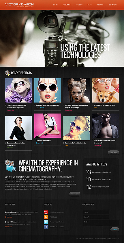 Photographer Portfolio WordPress Theme