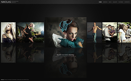 Black Style Photographer Portfolio WordPress Theme