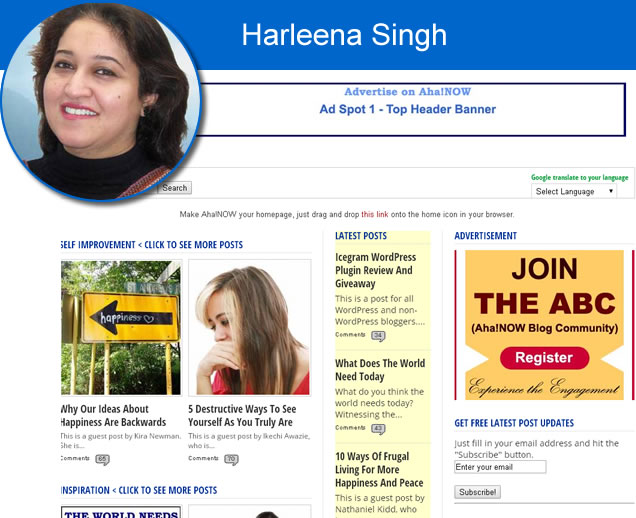 Harleena Singh top blogger