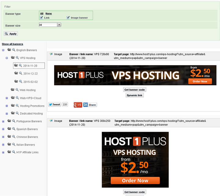 host1plus affiliate program banners