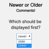 how to display newer comments first