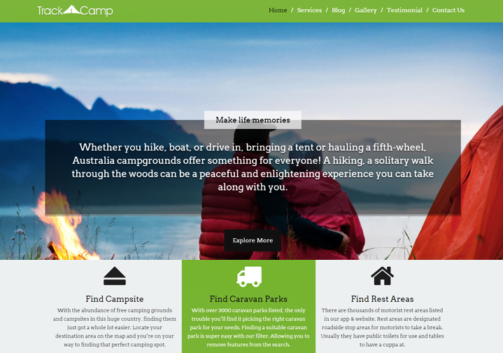 Camping WordPress Theme