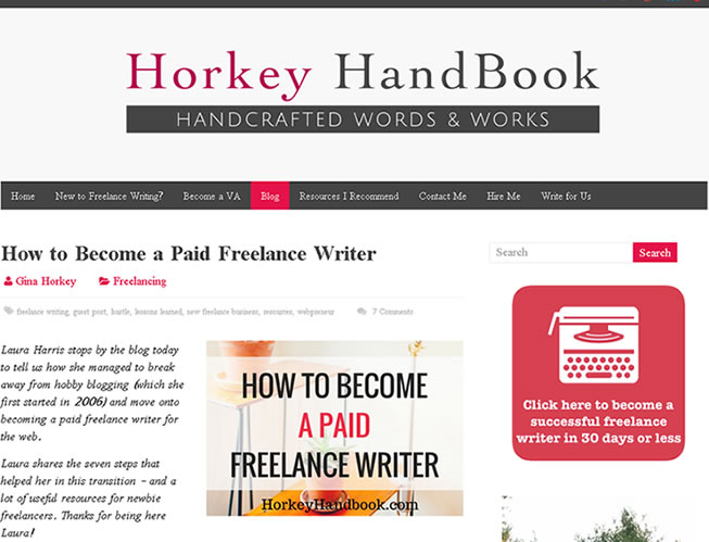 freelance writer horkey