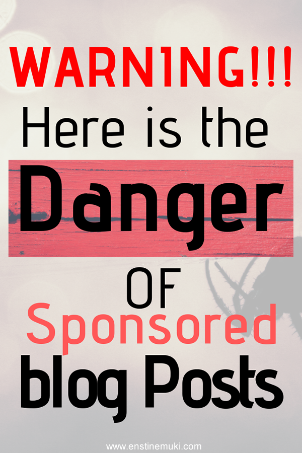 Do you accept sponsored posts to make money on your blog? That is ok but here is the danger you may not know. Serious Warning