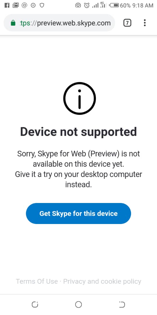 Skype web login mobile