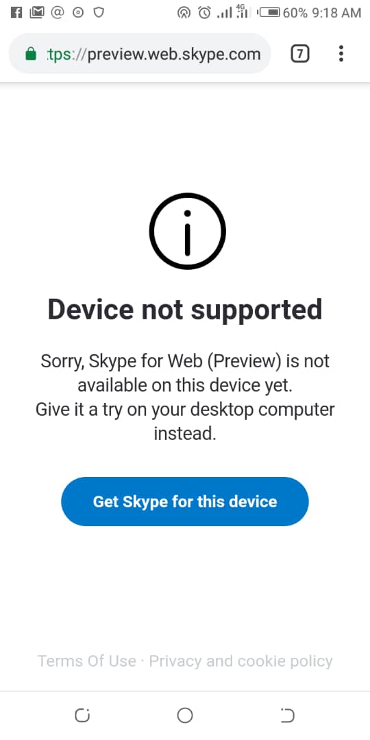 skype microsoft login page error