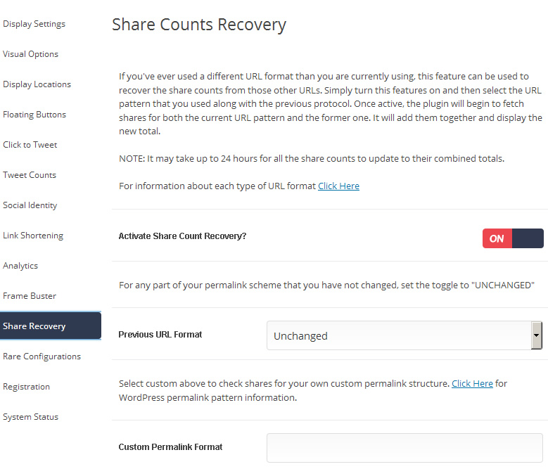 How to recover social share counts
