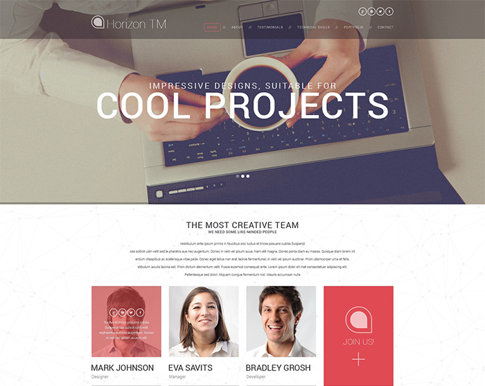 Web Design CV WordPress Theme