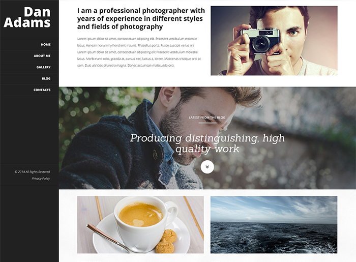 design and photography WordPress Themes