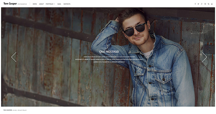 Photographer WordPress Template