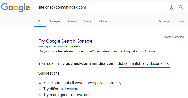 check domain index