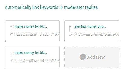 add keyword to comments