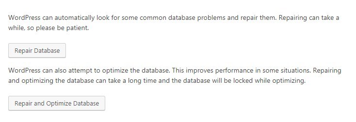 error establishing database connection