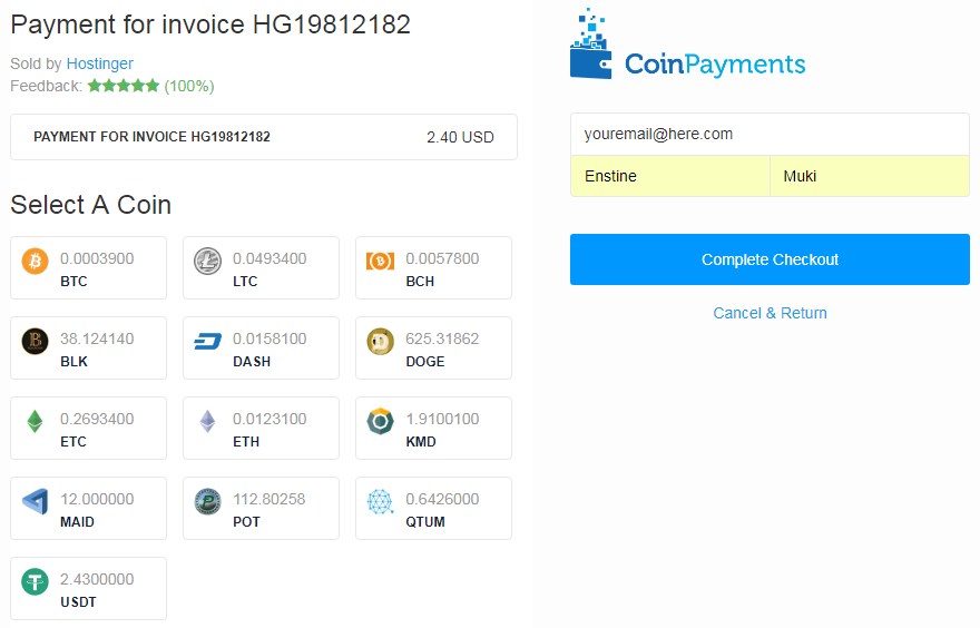 buy web hosting with cryptocurrencies