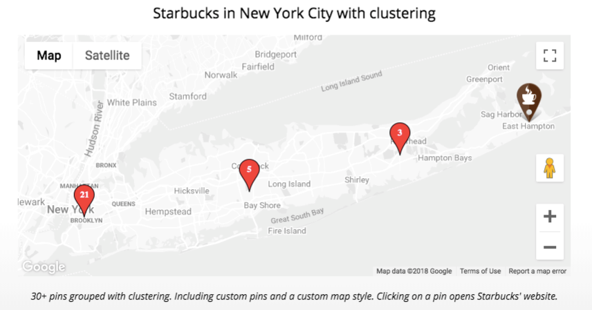 Google Maps Widget PRO clustering and grouping