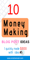 10 blog post ideas to help you make money blogging. Not all articles on your blog can generate income. Take a look at these 10 article ideas to make money