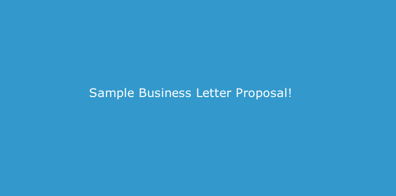sample business letter proposal