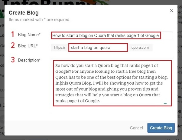 start a blog on Quora that ranks on Google - Create Blog