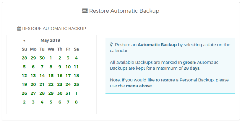 automatic backup