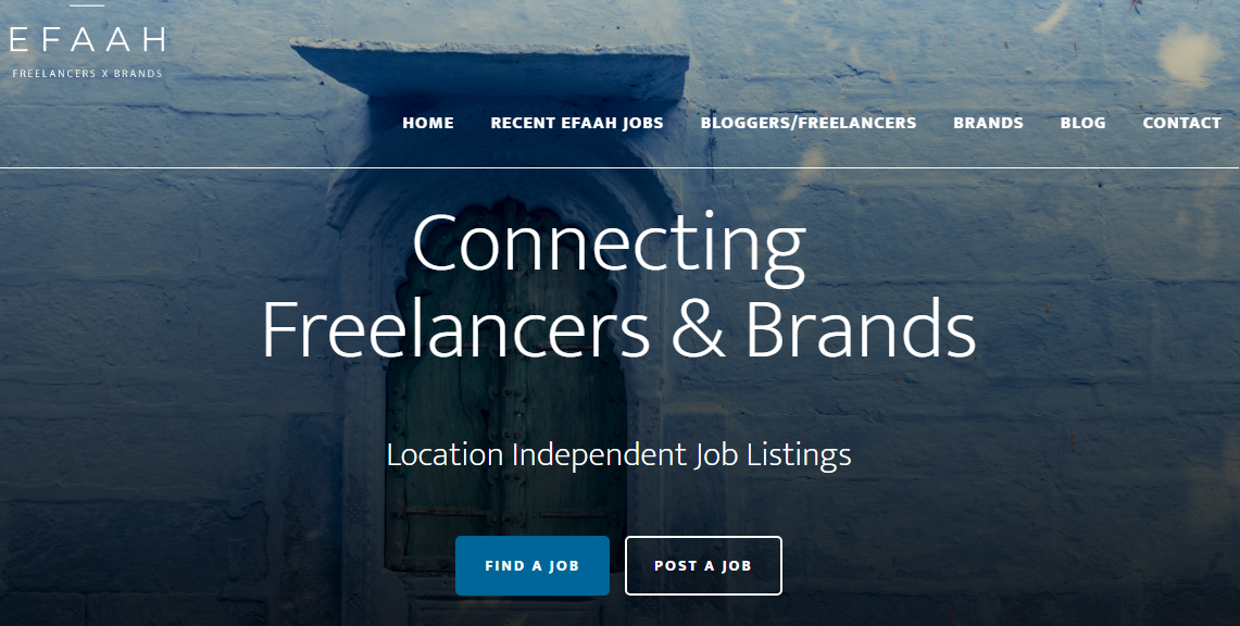 efaah job board for bloggers and brands