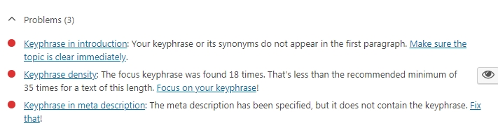 Yoast Bad Results