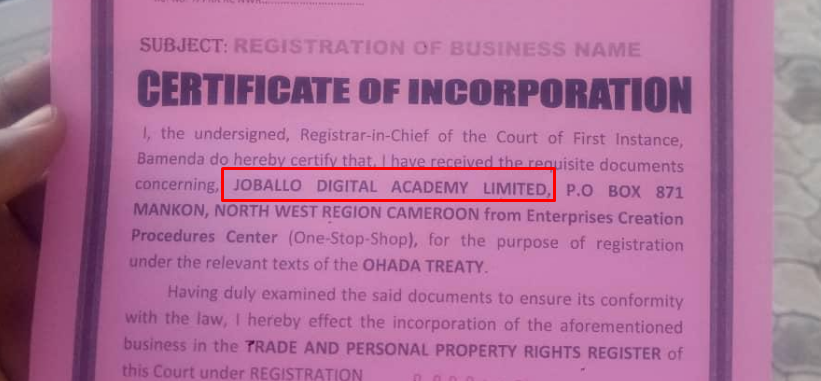 joballo business registration