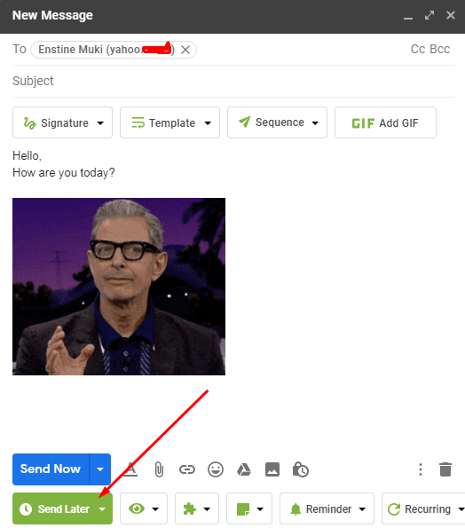 send emails later with gmail