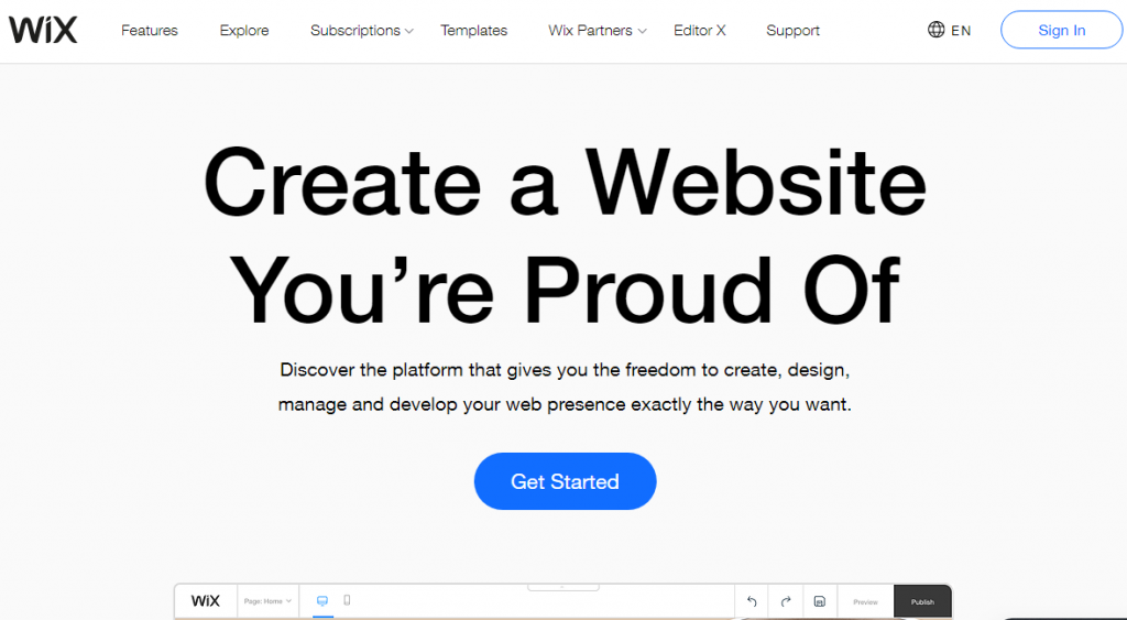 wix website builder