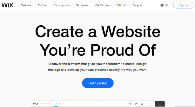 wix website builder