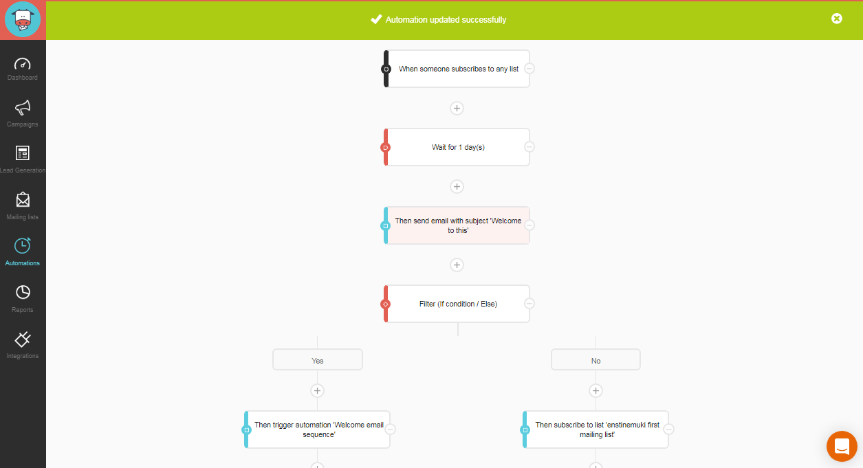 moosend automation feature