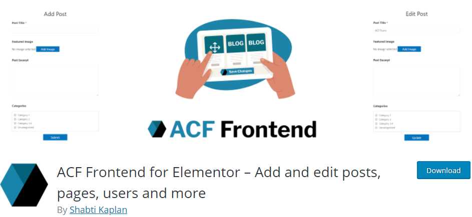 ACF Frontend for Elementor