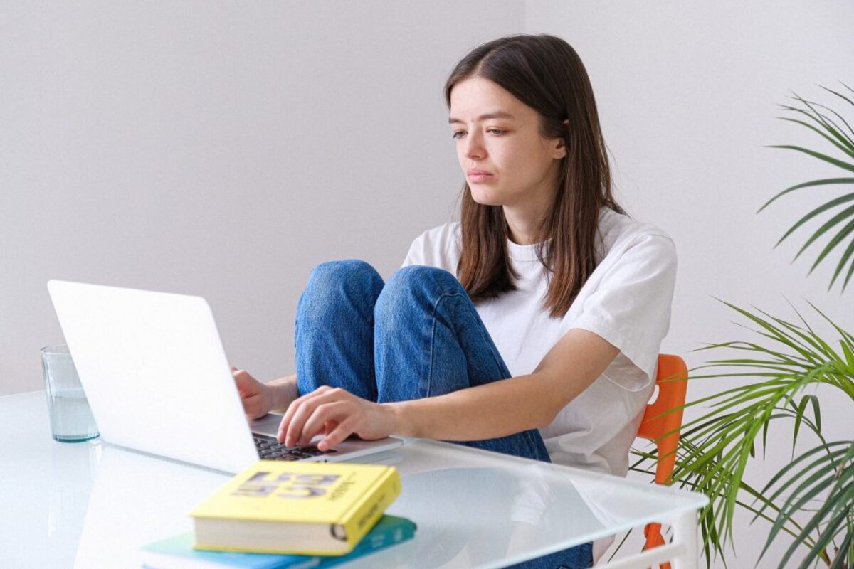 Woman studying