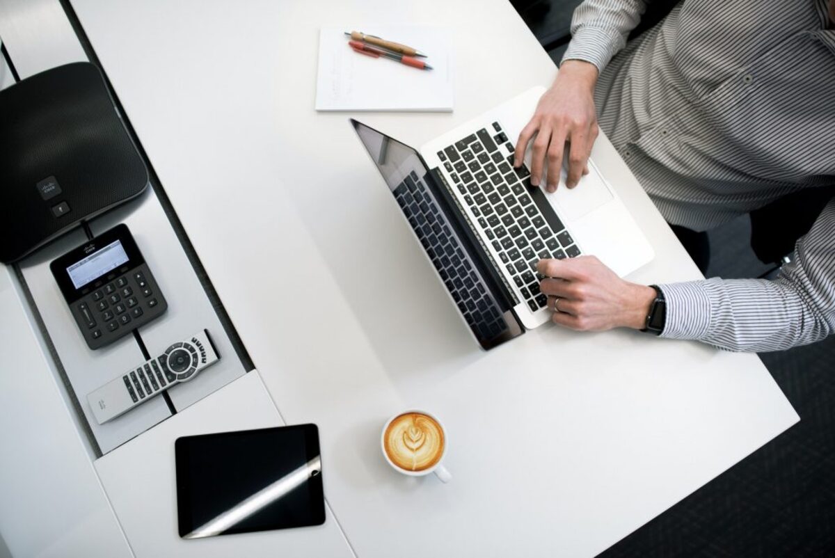 Man at office desk