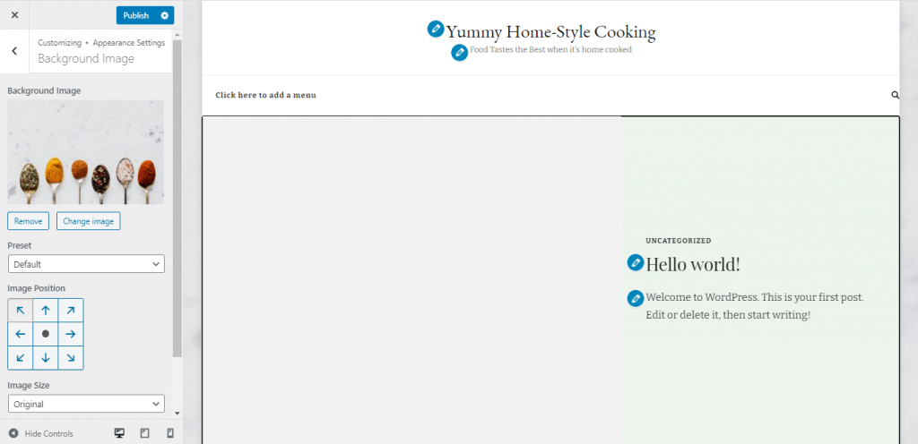Yummy Recipe Theme initial preview 