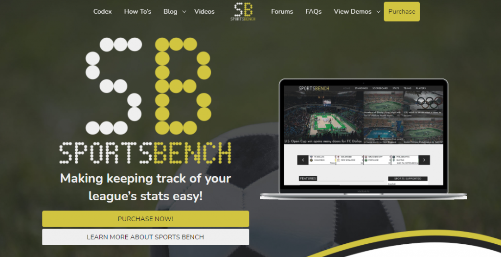 Sports Bench WordPress Plugin