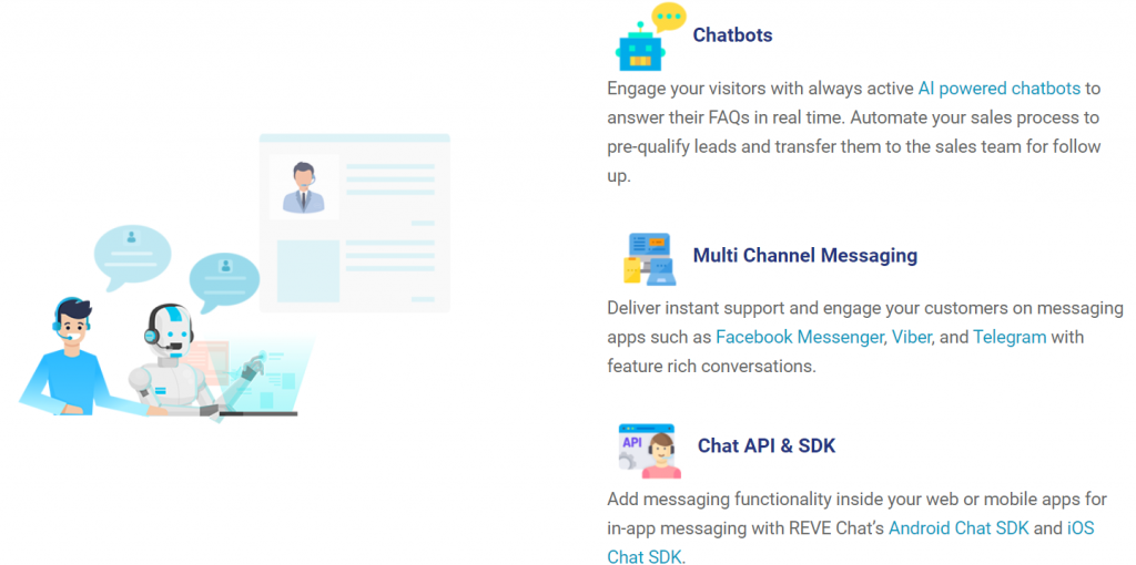 REVE Chat features 