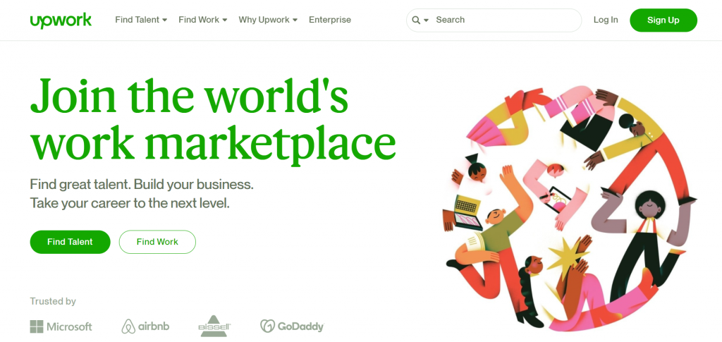 Upwork homepage