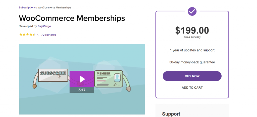 WooCommerce Memberships website