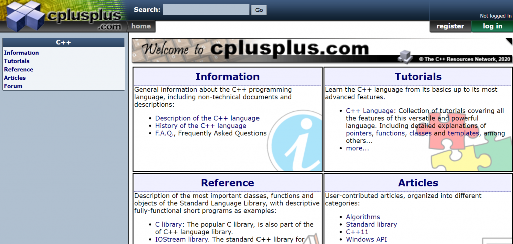 Cplusplus homepage