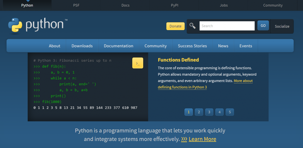 Python website