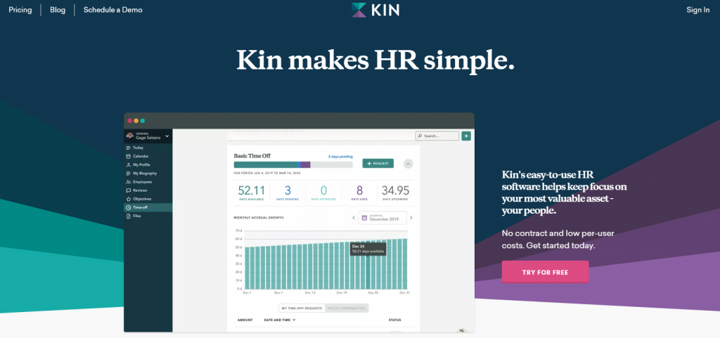 Kin homepage