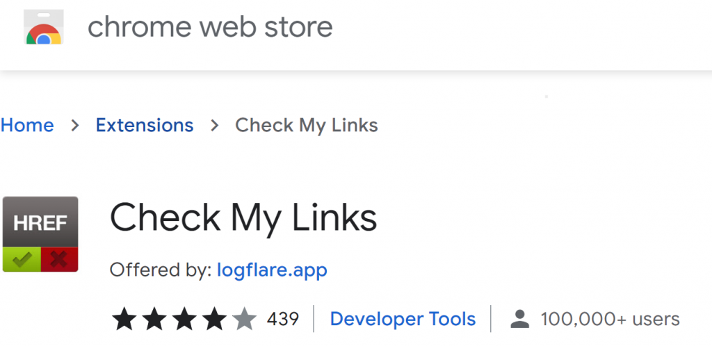 Check My Links Google store