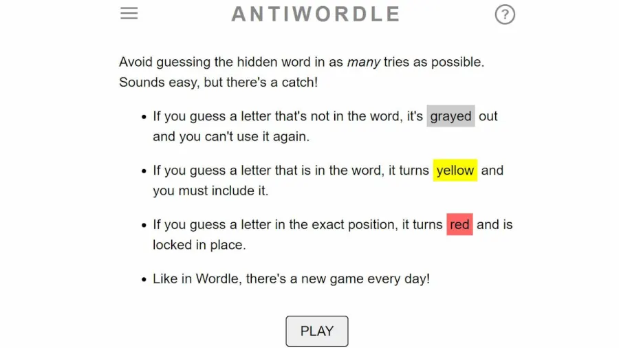 How to Play Antiwordle