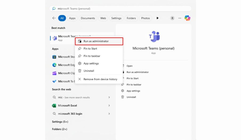 Step 1: Restart Microsoft Teams