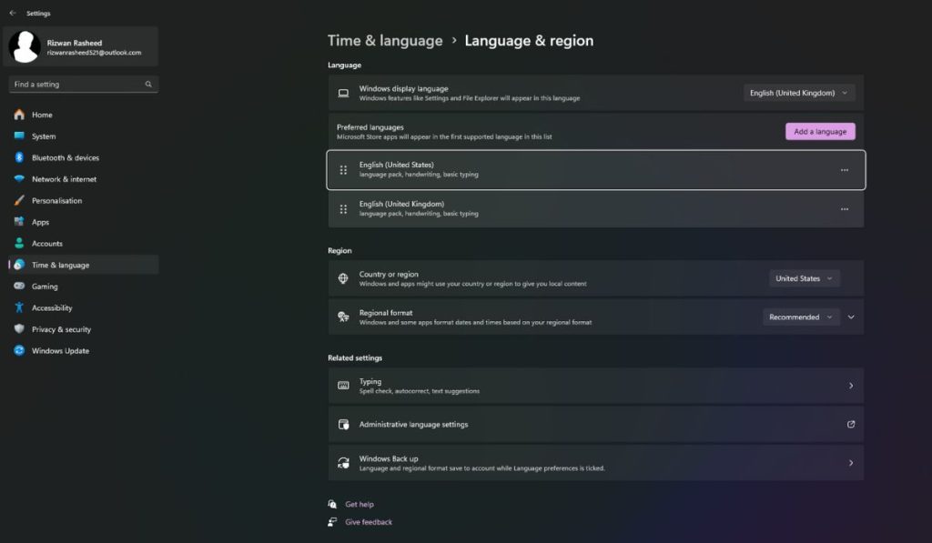 Steps to Change the Keyboard Language Shortcut in Windows 11