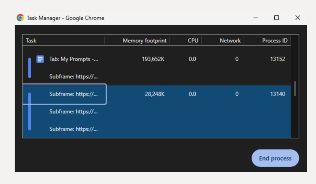 2. Use Chrome’s Task Manager